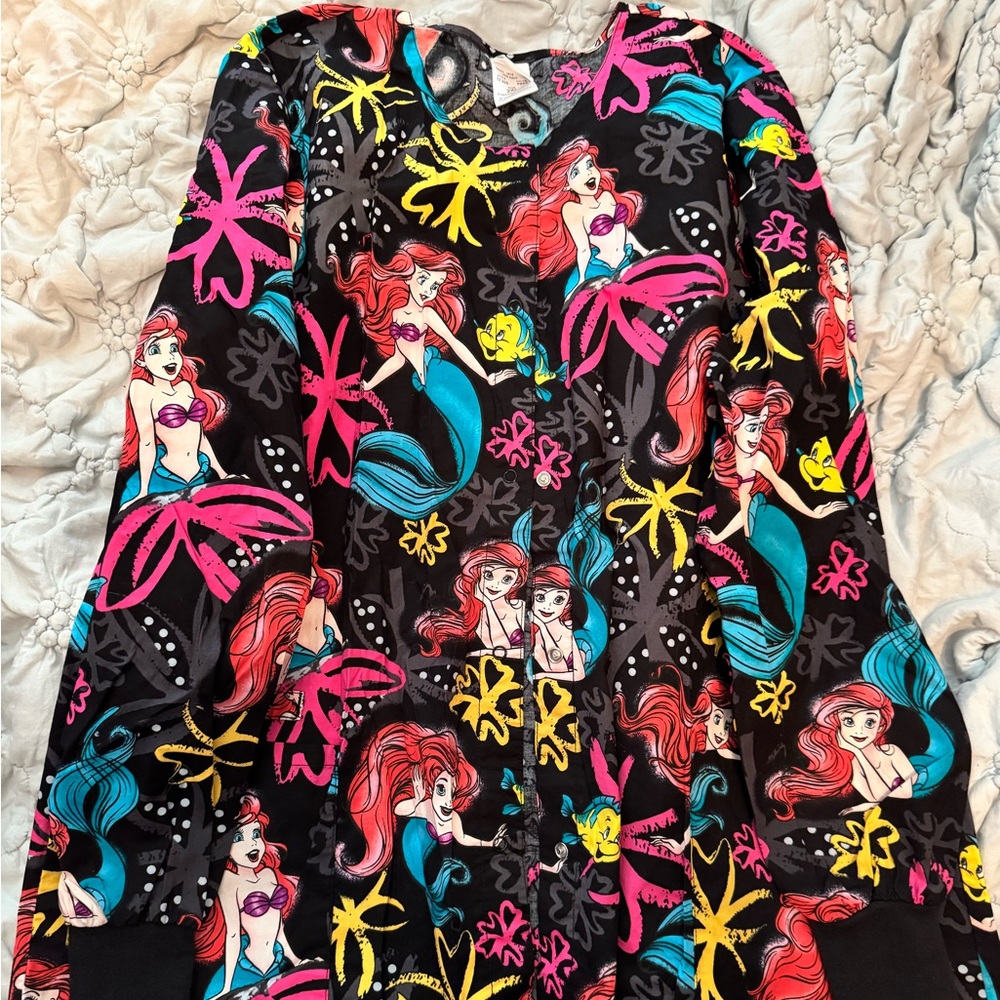 Little Mermaid Scrub Jacket